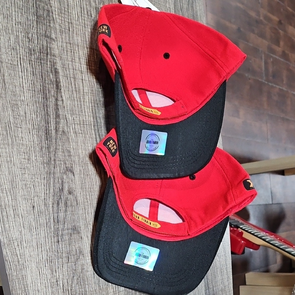 Men's Red and Black Baseball Cap